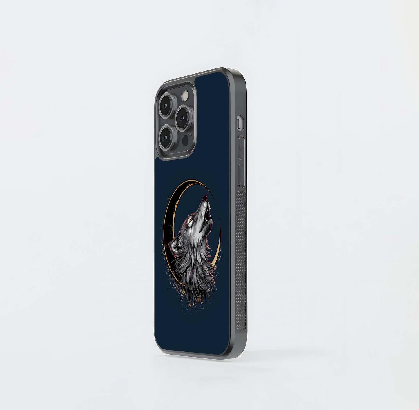 Wolf & Moon Glass Case