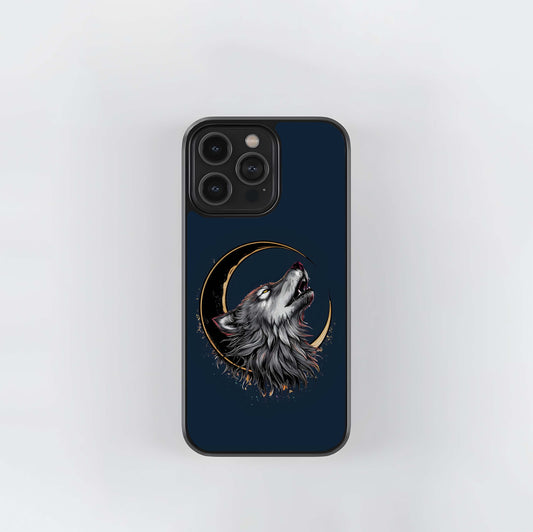 Wolf & Moon Glass Case