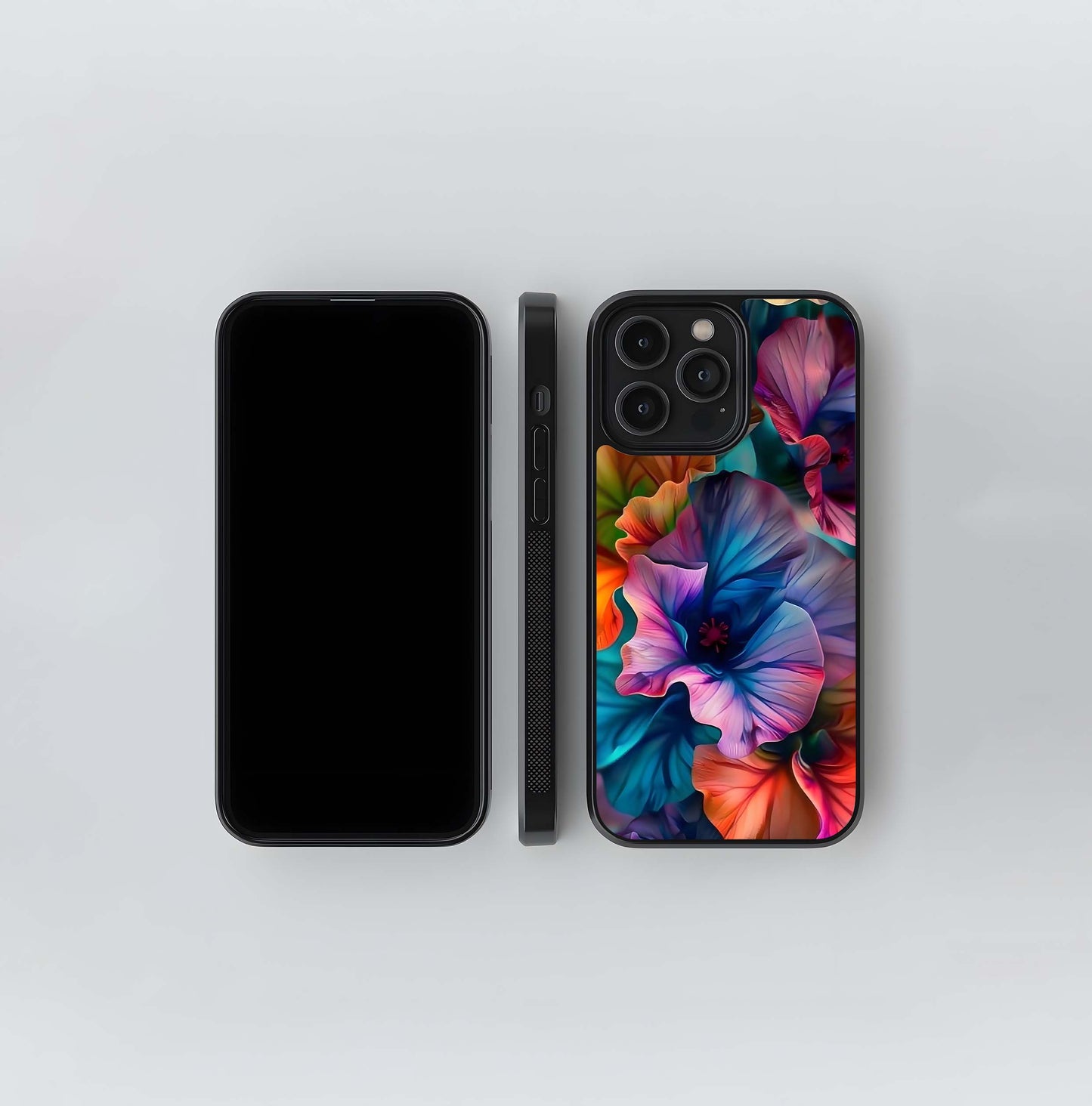 Psychedelic Tropical Hibiscus Glass Case