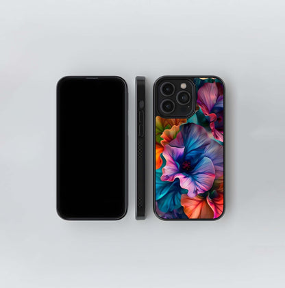 Psychedelic Tropical Hibiscus Glass Case