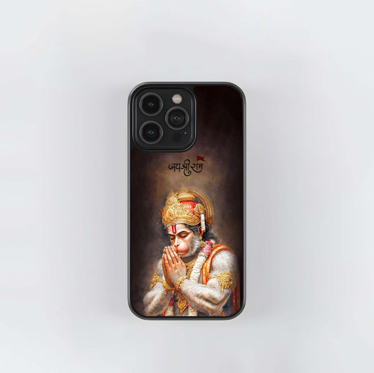 Lord Hanuman in Prayer Glass Case