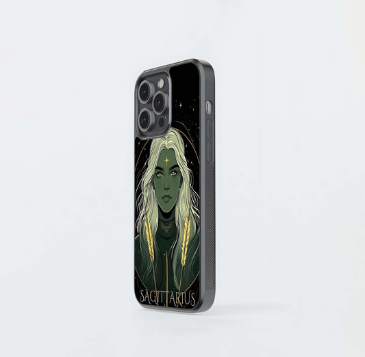 Zodiac Sagittarius Glass Case