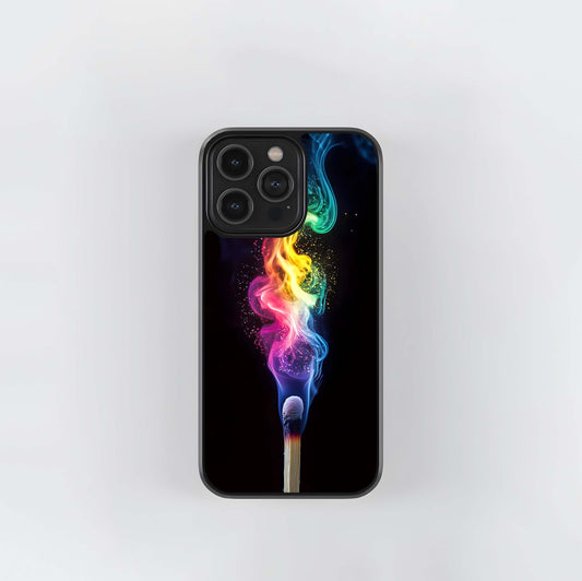 Rainbow Incense Smoke Glass Case