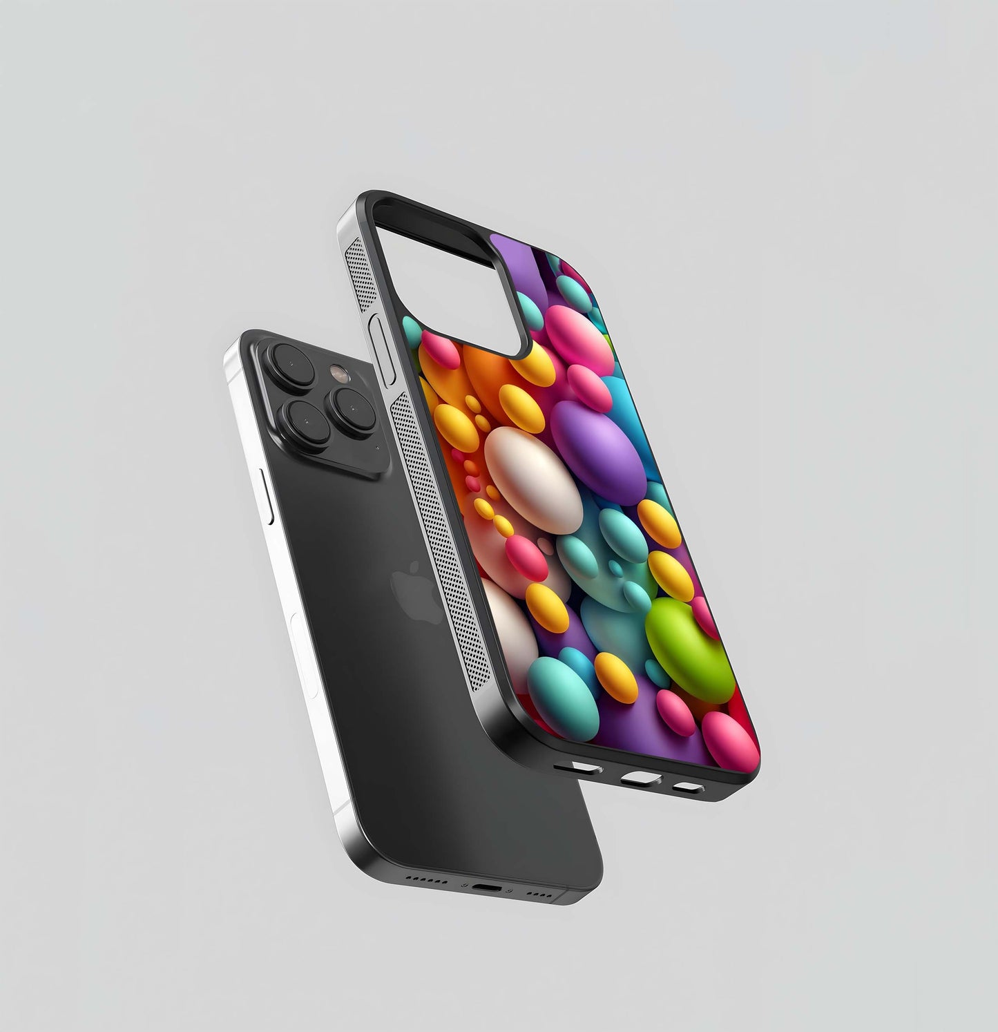 Rainbow Matte Spheres Glass Case