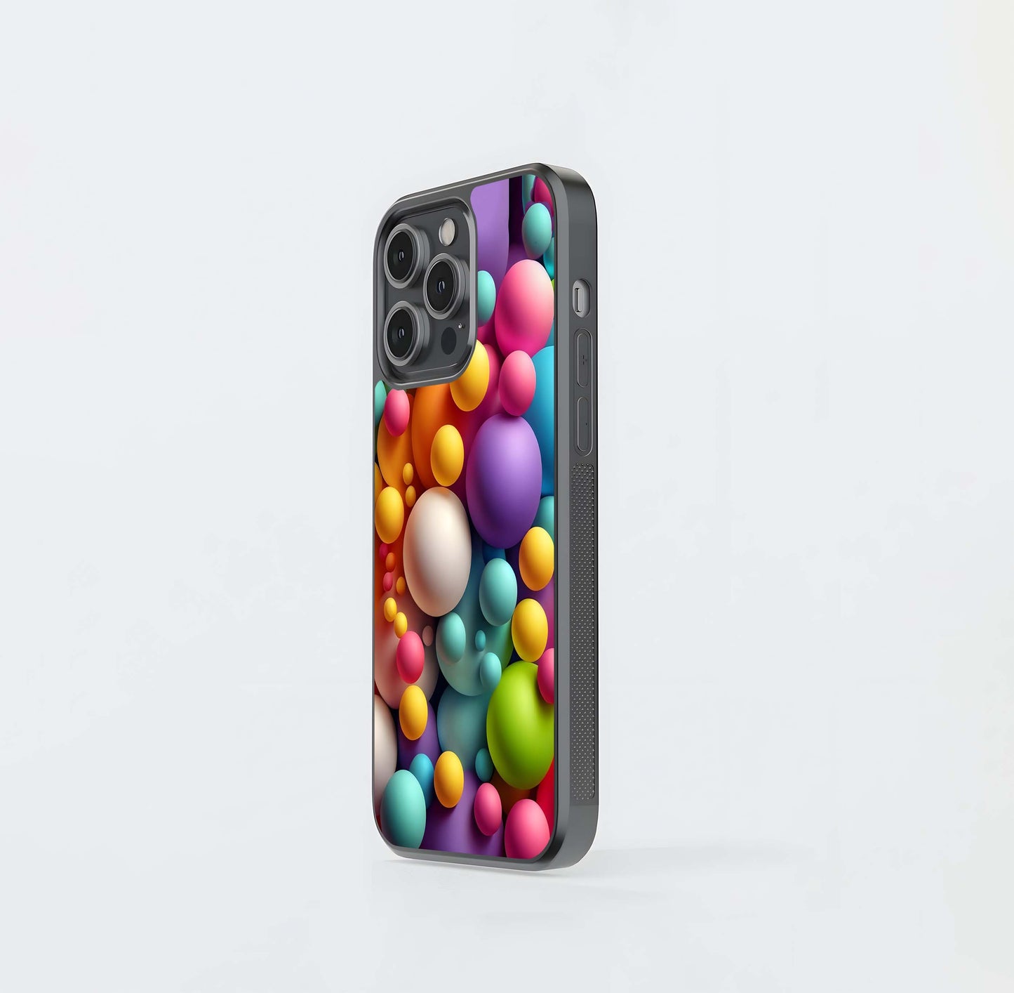 Rainbow Matte Spheres Glass Case