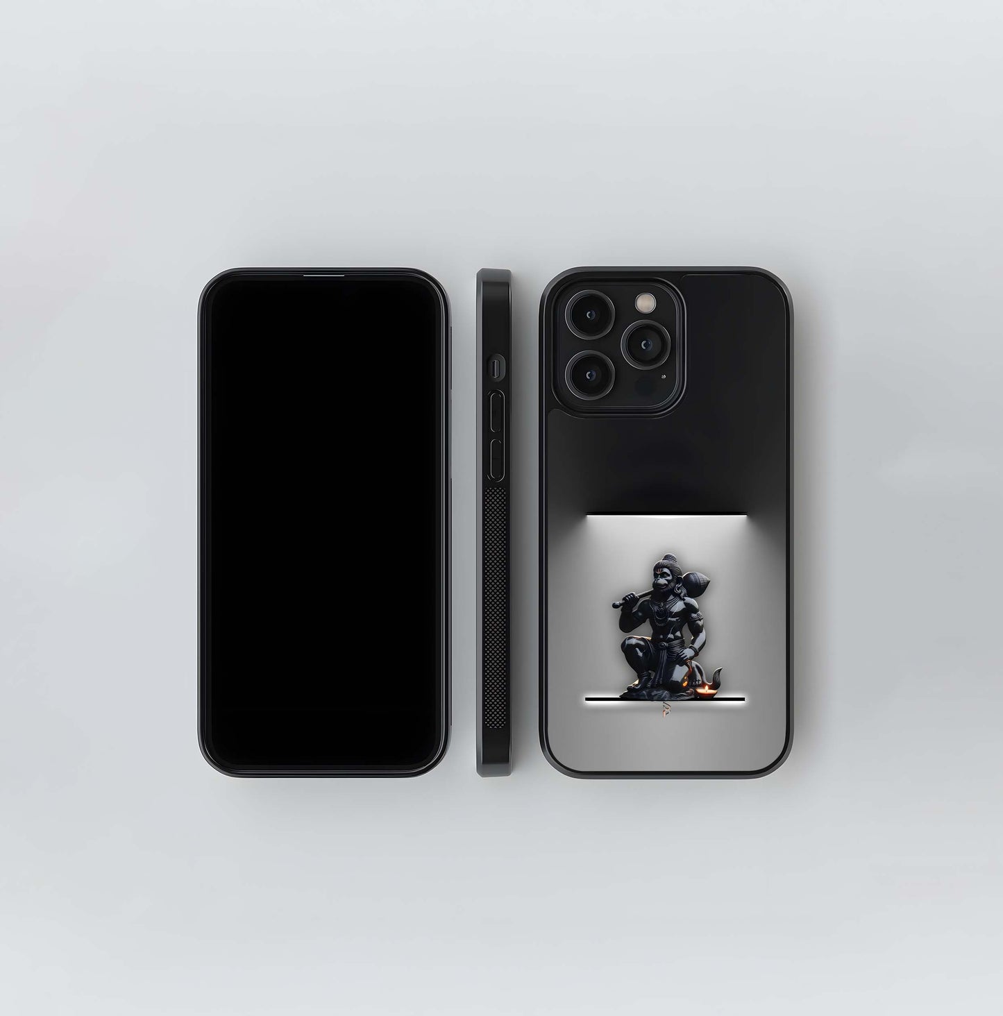 Lord Hanuman Statue Glass Case