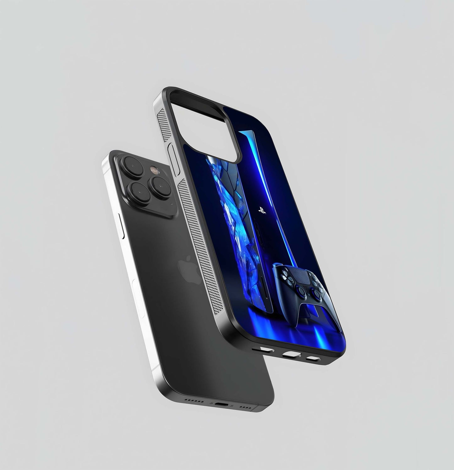 Crystal Blue PlayStation Glass Case