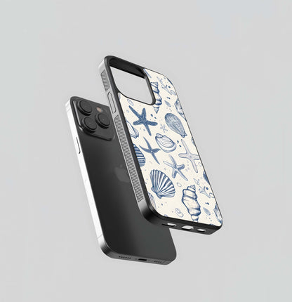 Blue Ocean Outline Glass Case