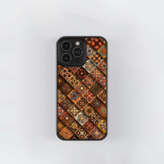 Mandala Tile Pattern Glass Case