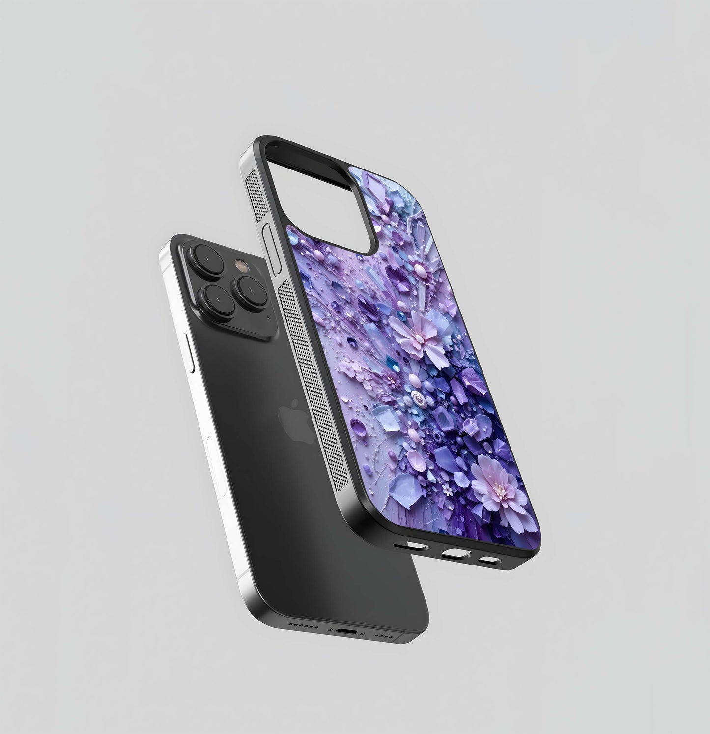 Amethyst Jewel Cluster Glass Case