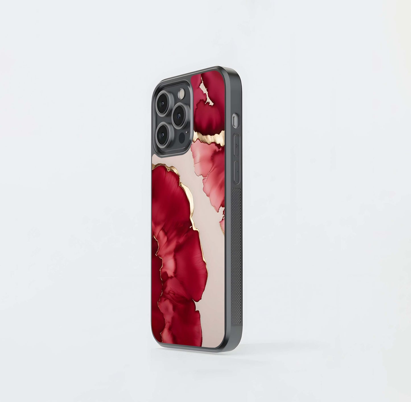 Golden Petals Glass Case