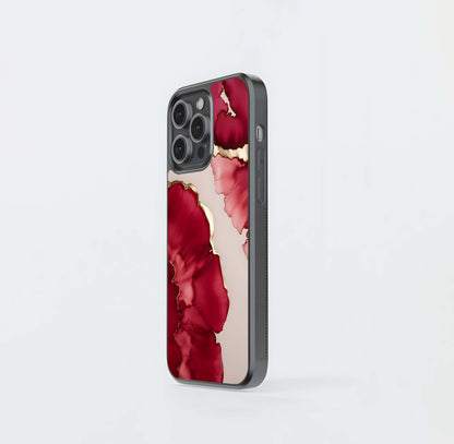 Golden Petals Glass Case
