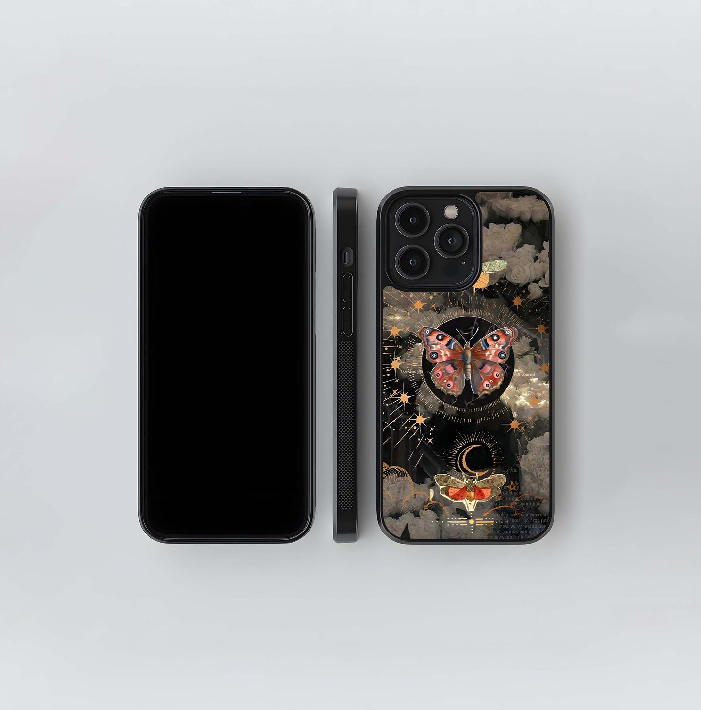 Celestial Moth Aura Glass Case