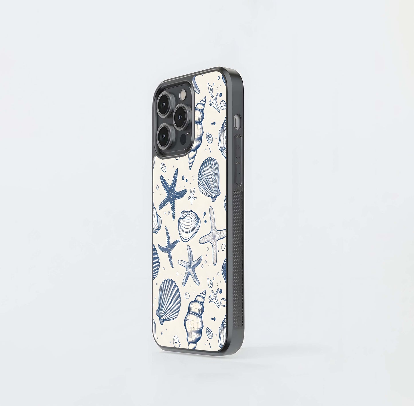 Blue Ocean Outline Glass Case