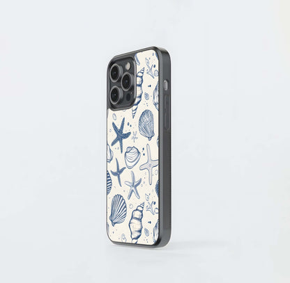 Blue Ocean Outline Glass Case