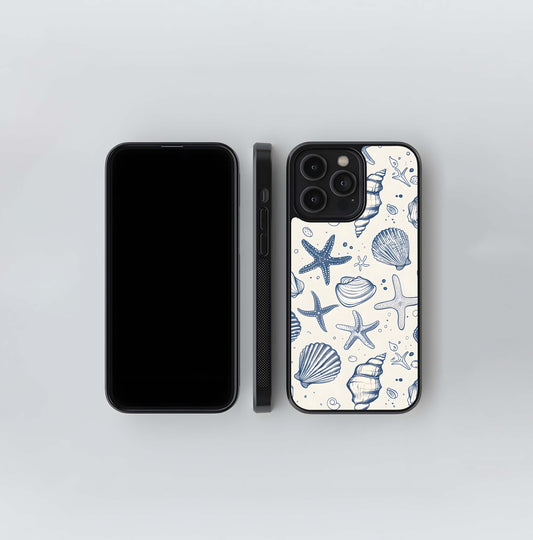 Blue Ocean Outline Glass Case