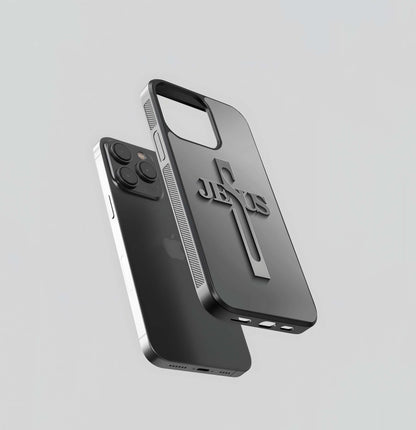 Jesus Word Cross Glass Case