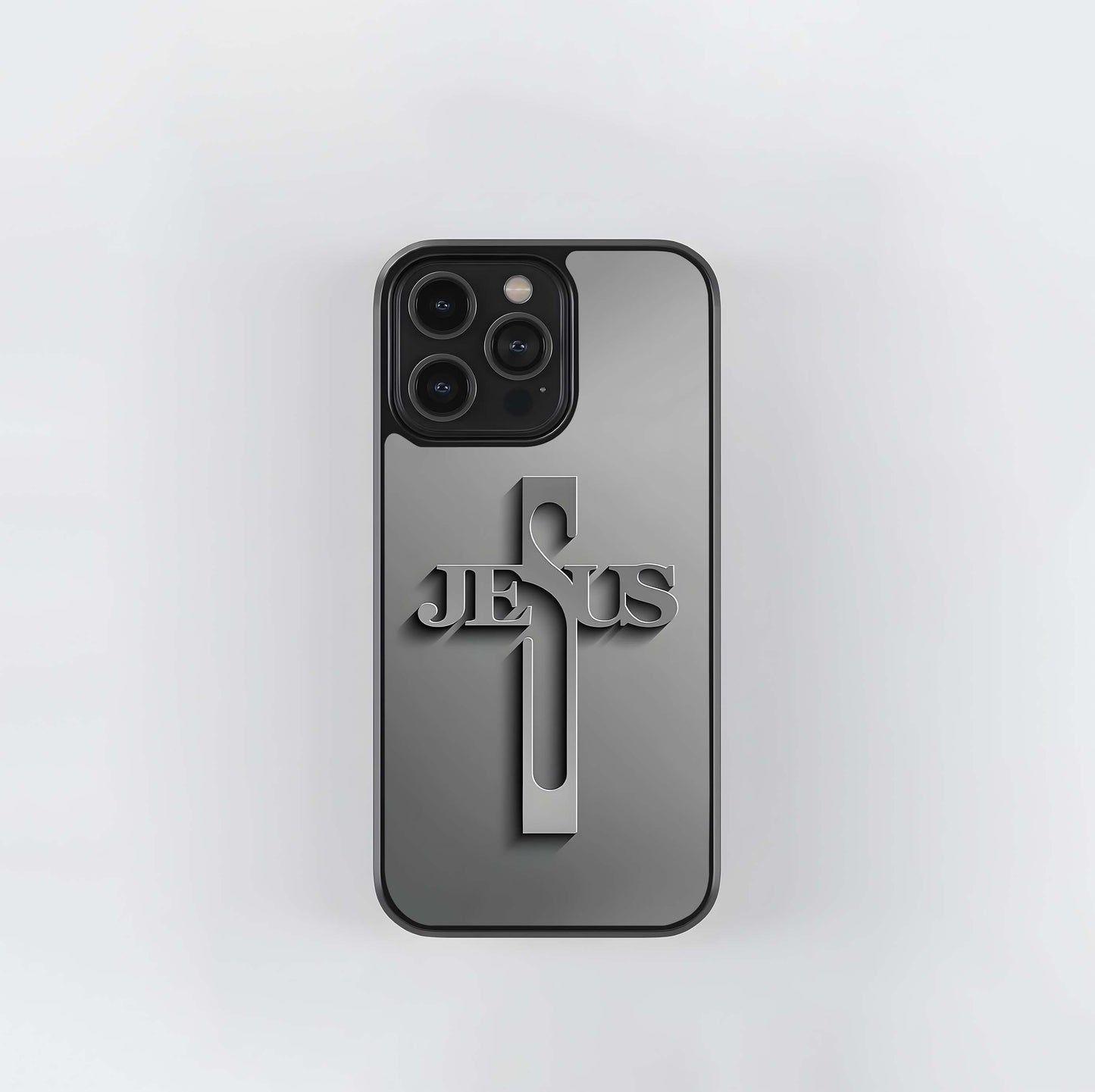 Jesus Word Cross Glass Case