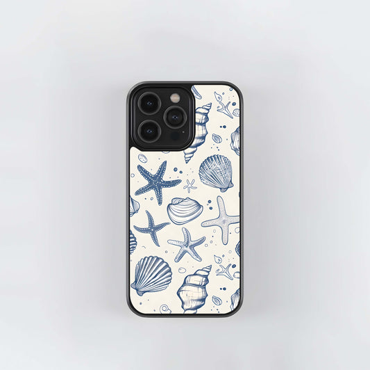 Blue Ocean Outline Glass Case