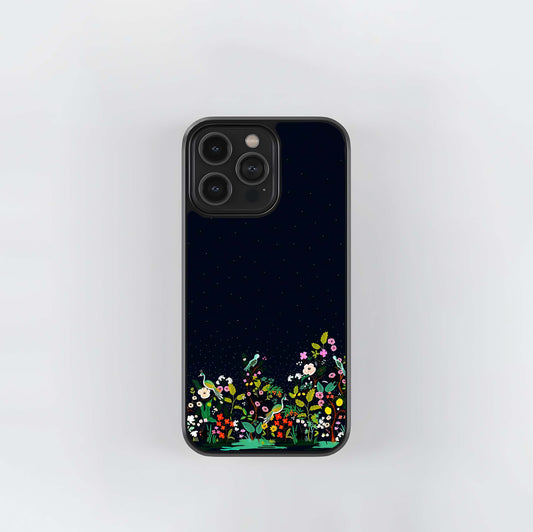 Birds Floral Symphony Glass Case