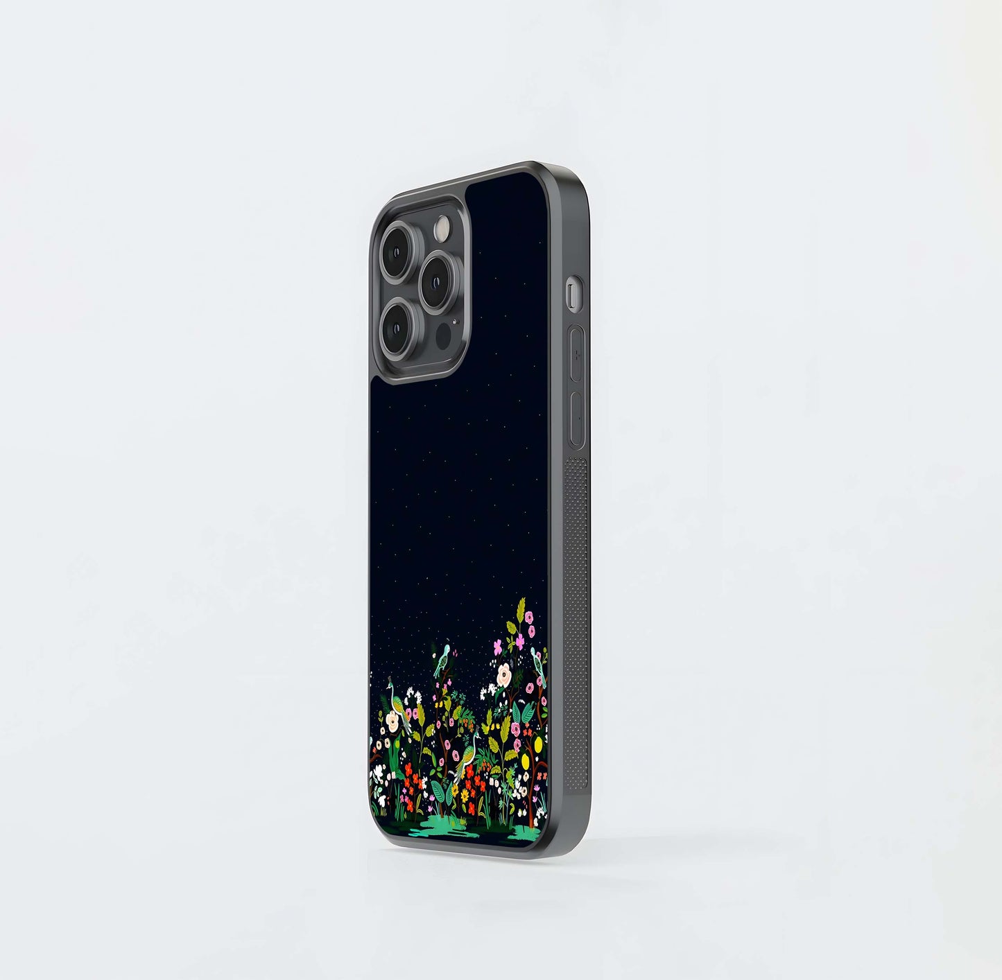 Birds Floral Symphony Glass Case