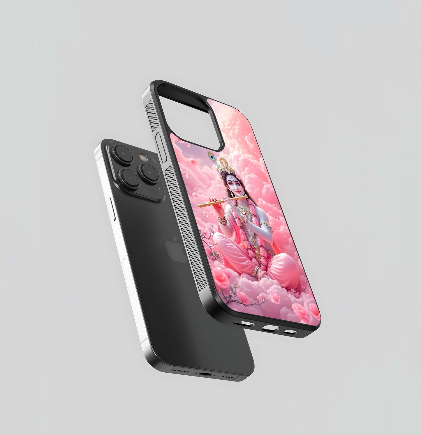 Lord Krishna with Flute Glass Case