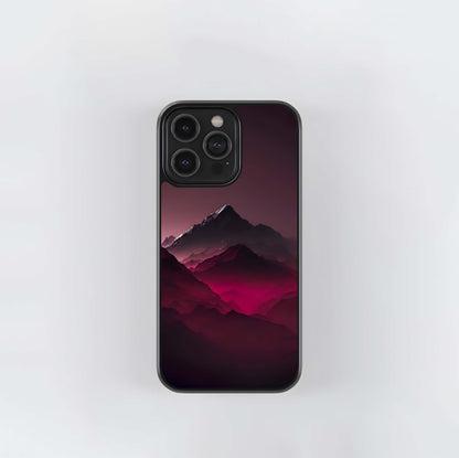 Magenta Mountain Range Glass Case
