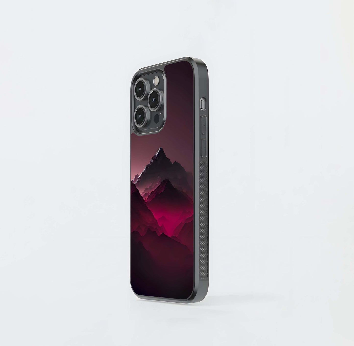 Magenta Mountain Range Glass Case