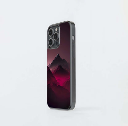 Magenta Mountain Range Glass Case