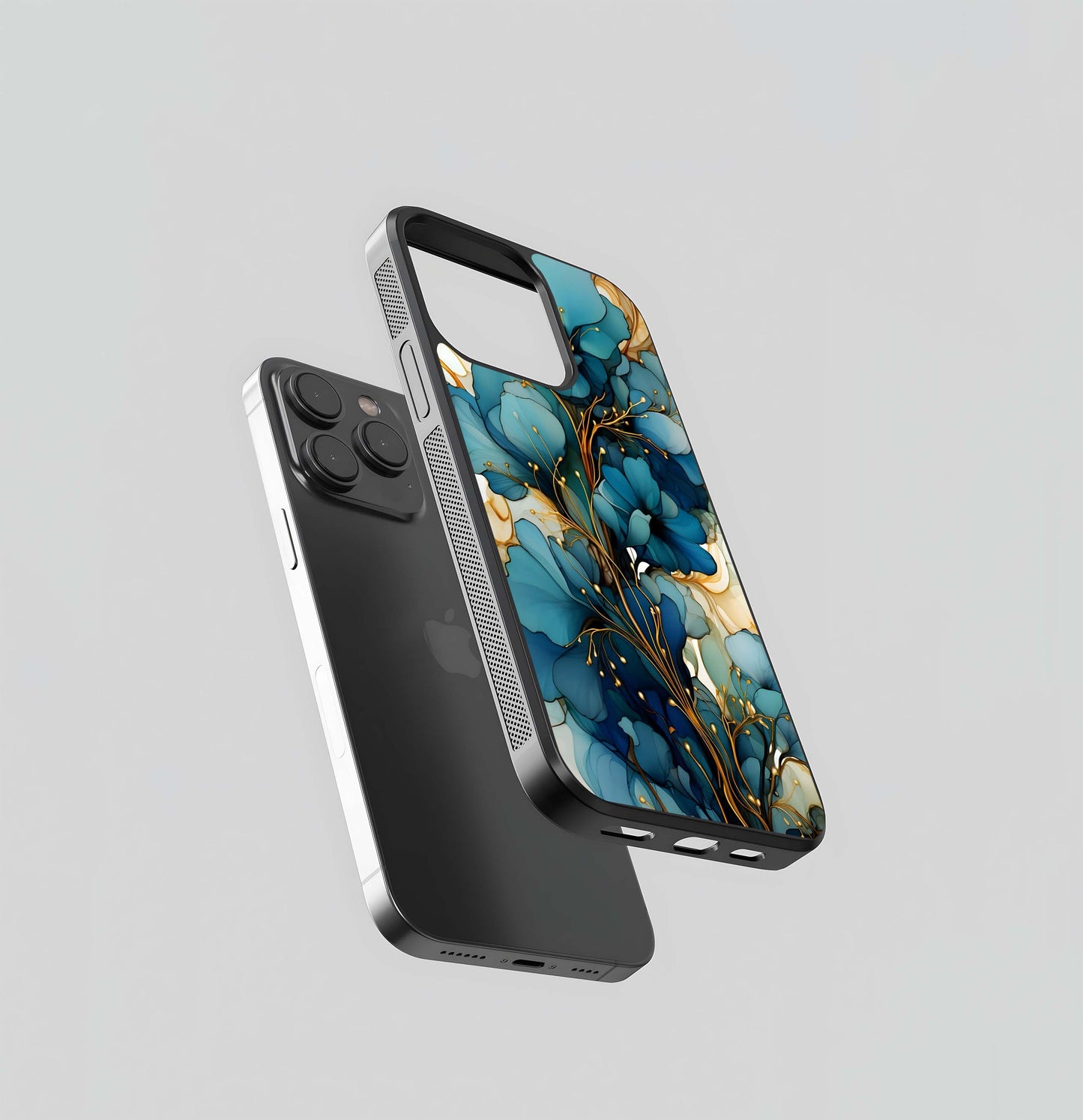 Golden Petalse Glass Case