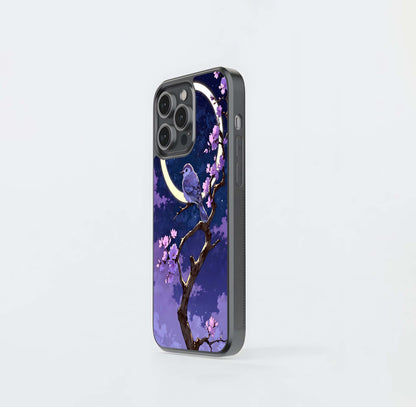 Celestial Bird Blossom Glass Case
