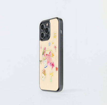 Aesthetic Bow Heart Glass Case