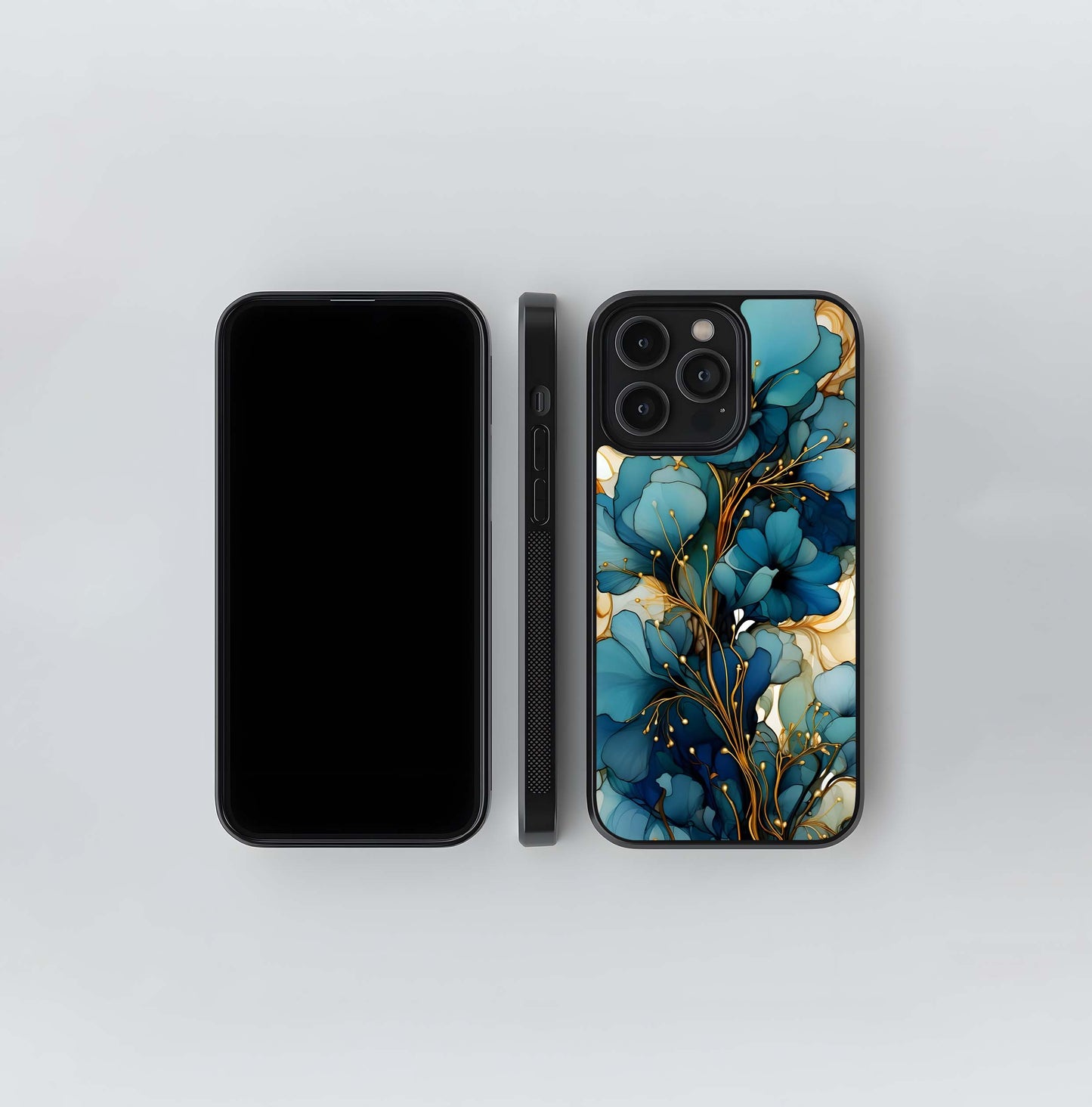 Golden Petalse Glass Case