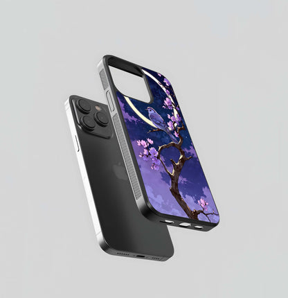 Celestial Bird Blossom Glass Case