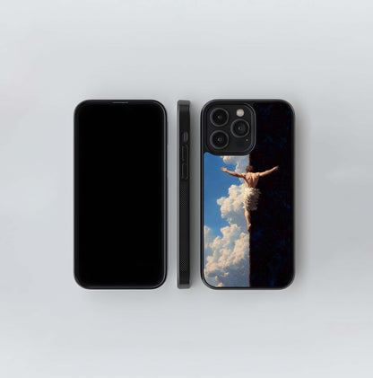 Man at the Edge of Light and Dark Glass Case