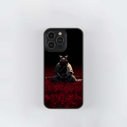 Meditating Samurai Glass Case