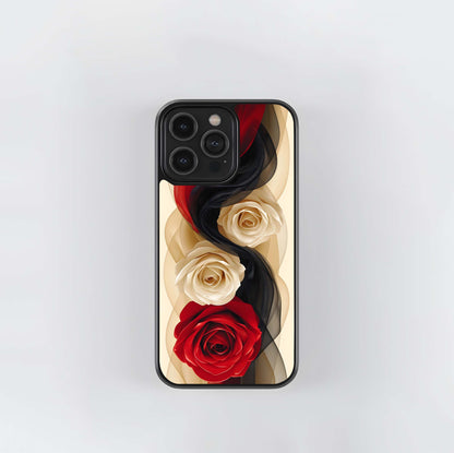 Roses and Chiffon Glass Case