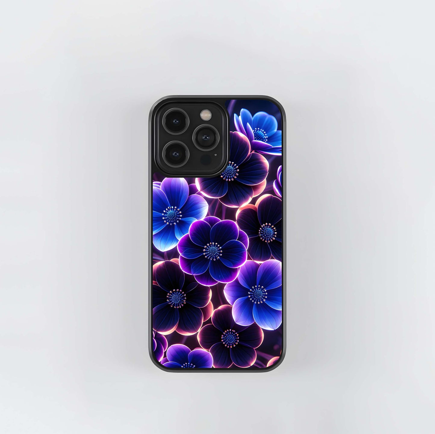 Electric Amethyst Blooms Glass Case
