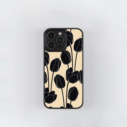Black Designer Tulip Glass Case