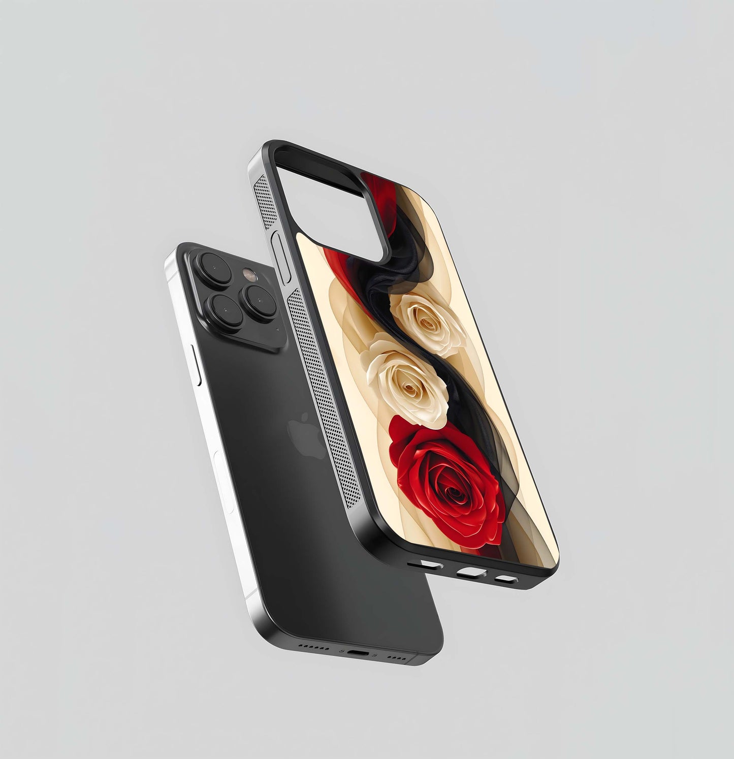 Roses and Chiffon Glass Case