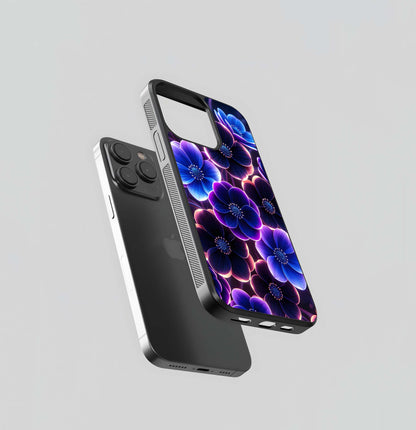 Electric Amethyst Blooms Glass Case