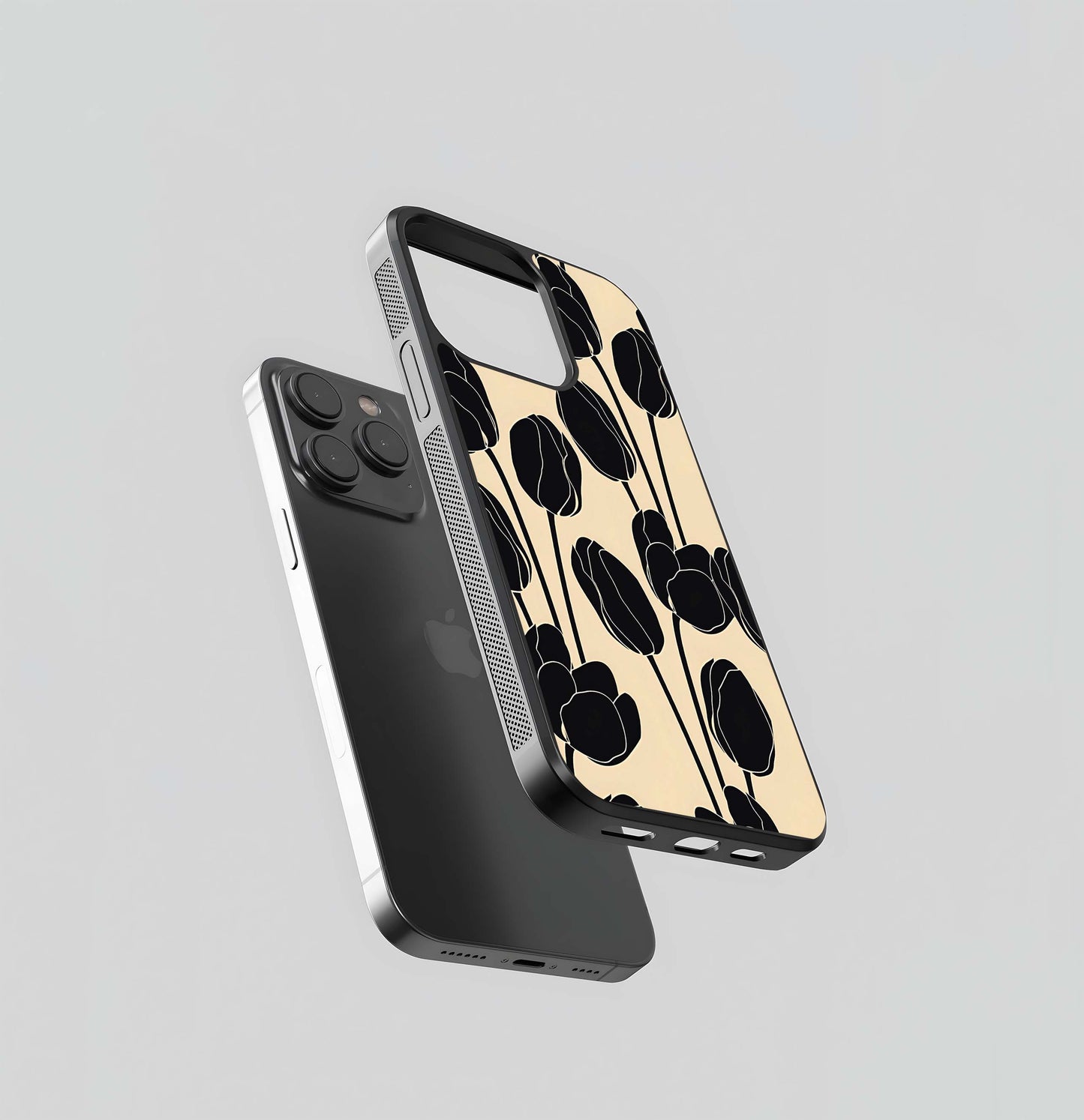 Black Designer Tulip Glass Case