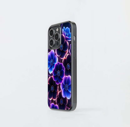 Electric Amethyst Blooms Glass Case