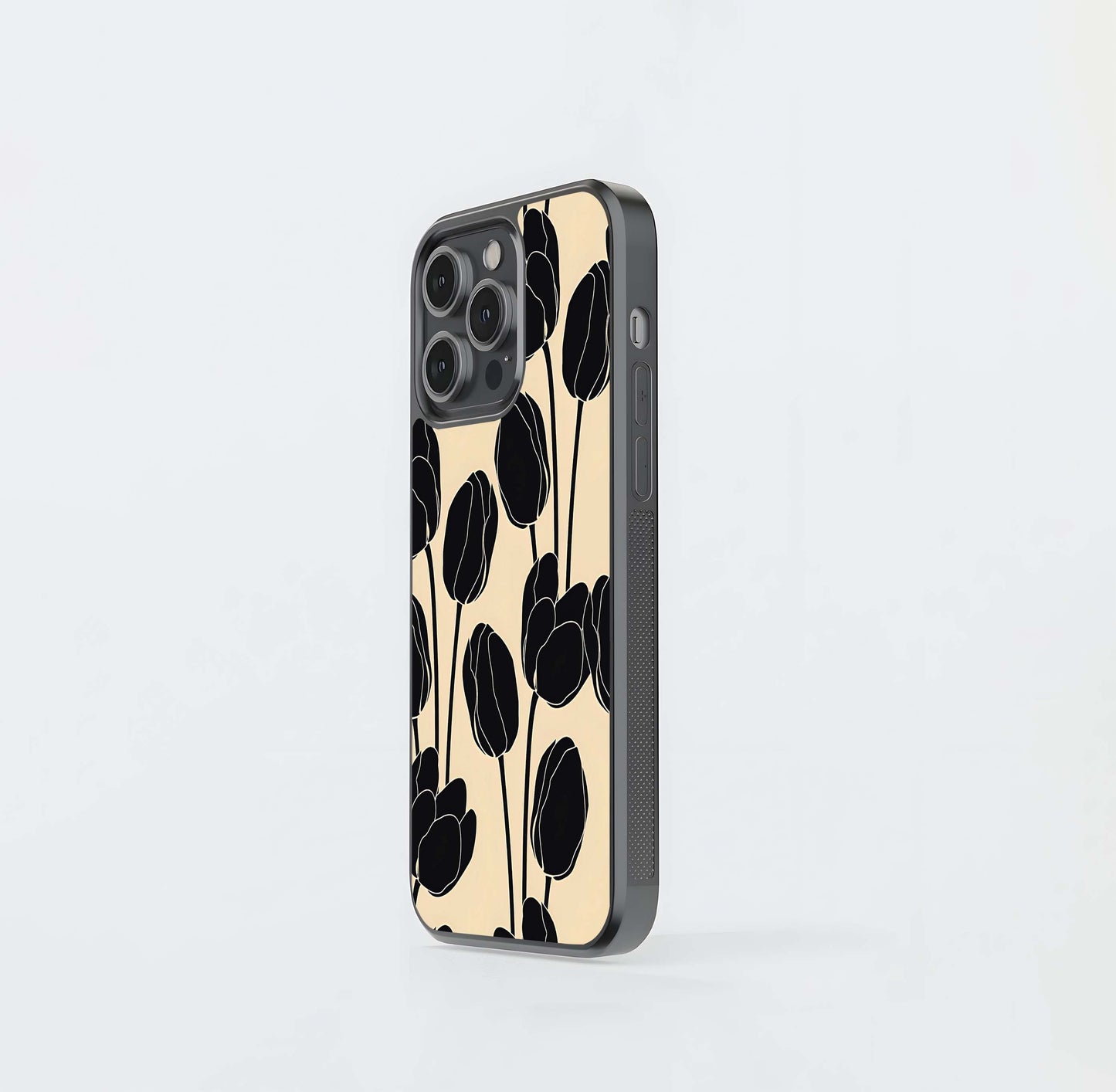 Black Designer Tulip Glass Case