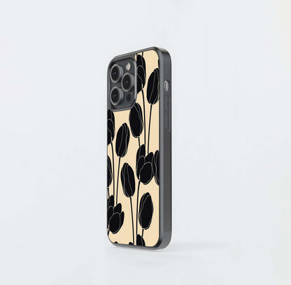 Black Designer Tulip Glass Case