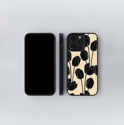 Black Designer Tulip Glass Case