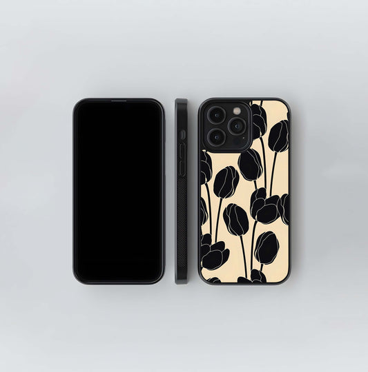 Black Designer Tulip Glass Case