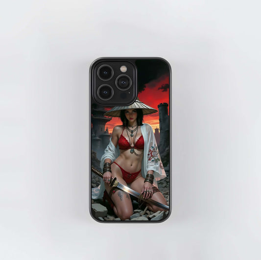 Samurai Sunset Warrior Glass Case