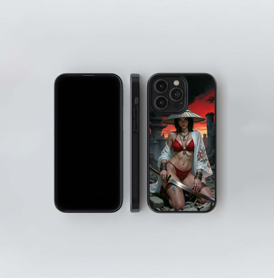 Samurai Sunset Warrior Glass Case