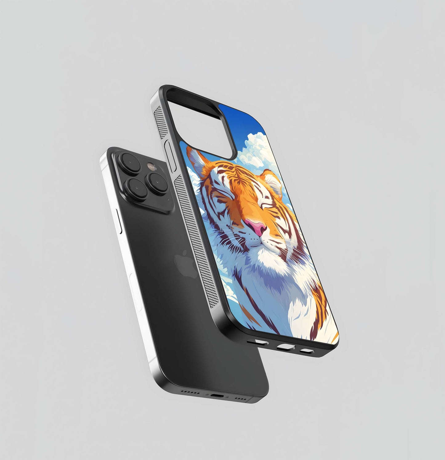 Serene Striped Tiger Glass Case